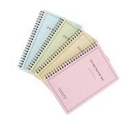 TEHAUX 4 pièces Lot de Carnets à Spirale Latérale Carnet Notes Ligné pour Écriture Agenda de Voyage et Journal Intime Bloc Sténo pour Étudiants et Usage Quotidien