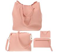 TEHAUX 4 Pièces Paquet à Main Femme en Cuir Pu Résistant Design Multifonctionnel, Ensemble Portefeuille et Paquet Bandoulière Usage Quotidien