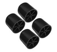 TEHAUX 4 Pièces Pieds de Meubles à Visser en Abs Noir, Ronds et Coniques, Support Stable et Usage Polyvalent, pour Remplacement et Projets DIY