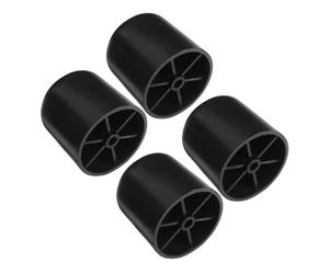 TEHAUX 4 Pièces Pieds de Meubles à Visser en Abs Noir, Ronds et Coniques, Support Stable et Usage Polyvalent, pour Remplacement et Projets DIY