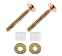 TEHAUX 4 Pièces Plastic Toilet Seat Hinges Fixings Kit With Nuts And Washers Replacement Bolts For Top Mount Toilet Seats Easy Installation And Secure Fit
