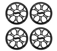 TEHAUX 4 Pièces Protecteur Rond pour Haut-Parleur Audio 8 Pouces en | Montage sans Perçage, Points D’origine Prévus, Finition Mate, pour Véhicules, Illustrations D’installation