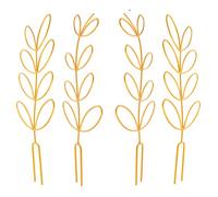 TEHAUX 4 Pièces Support de Plante Grimpante pour Pots en Fer Finition Mate Architecture à Anneaux Multiples, pour Plantes D'intérieur Rebords de Fenêtres