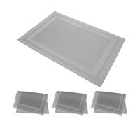 TEHAUX 4 Pièces Tapis de Salon de Manucure Noir en Pvc Repose-main Confortable et Portable, pour Nail Art et Salons à Domicile Style Artisanat Russe