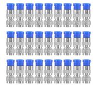 TEHAUX 40 Connecteurs à Compression Rg6 Type F Adaptateurs Coaxiaux pour Câble D’Antenne Kit de Terminaison Câble Coaxial Rg6 Connecteurs Extrémité pour Installation TV et Réseau