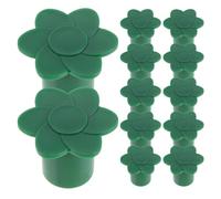 TEHAUX 40 Pièces Embouts de Protection en Plastique Vert pour Bâtons de Bambou, Décoratifs et Compatibles Généralement, pour Poteaux de Jardin en Extérieur et Fêtes en Plein Air