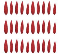 TEHAUX 40 Pièces Kit de Faux Ongles Rouges à Couverture Intégrale avec Paillettes, Application Rapide et Réutilisable, pour Cosplay et Fêtes
