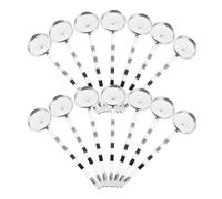 TEHAUX 40 Pinces à Cheveux Soi-même en Métal Argenté 12 Mm de Diamètre Intérieur, Mini Barrettes Vierges pour Loisirs Créatifs, Accessoires Cheveux Légers et Solide, Usage Quotidien