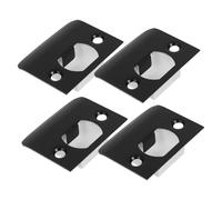 TEHAUX 4Ensembles Plaque de Renfort pour Serrure de Porte Inoxydable Kit Plaque de Gâche et Vis Accessoire de Sécurité pour Porte Améliorez