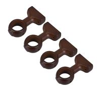 TEHAUX 4pcs Supports de Tringle à Rideaux en Bois Élégants pour Fenêtre, Charge Robuste, Fixation Simple à Trou Unique, pour Usage Quotidien la Maison Bureau