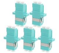 TEHAUX 5 pièces Adaptateur Fibre Optique LC Duplex Séparé Coupleur Flange pour Connecteur Simplex Installation Facile et Compatible pour Réseau Audio Optique