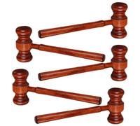 TEHAUX 5 Pièces Mini Marteau de Juge Bois de Accessoires de Costume pour Avocat pour Fête et Jeux de Rôle Pratique et Élégant Bois et Sûr