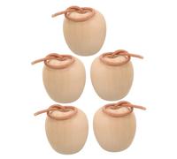 TEHAUX 5 Pièces Pendentif Aux Pommes En Peinture Forme Avec Non Peint Décorer Pour Décoration Petit Décoratif Pomme Inachevée Miniature Peindre Une Unie Artisanale