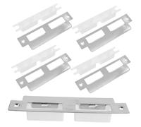 TEHAUX 5 pièces Plaques de Gâche pour Porte Intérieure Lot de Compatible avec Serrures à Pêne Dormant Acier Robuste Installation Facile pour Sécurité Renforcée