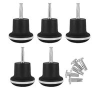 TEHAUX 5 Pièces Roulettes De Chaise Pivotante De Bureau Roulettes Pivotantes Roues De Remplacement Black