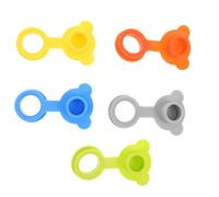 TEHAUX 5 Pièces Silicone Bathtub Drain Plug for Soft Leakproof Bath Tub Stopper with Overflow Cover Fit Bathroom Basin Plug in Multiple Colors