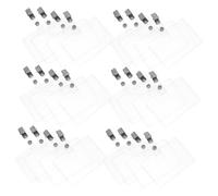 TEHAUX 50 Ensembles Transparent Id Card Holder With Clip Horizontal Badge Sleeve For Work Office Double Sided Display Secure Attachment Professional Protector