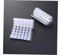 TEHAUX 50 paires Pastilles Autocollantes Rondes Double Face Auto Adhésives Points de Fixation Polyester et Nylon Blanc