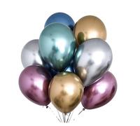 TEHAUX 50 pièces Ballons Métalliques Latex Épais pour Décoration Fête Mariage Anniversaire
