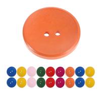 TEHAUX 50 Pièces Boutons Ronds Bois Boutons Artisanaux pour Couture DIY Résistants et Polis pour Crochet Cardigans Vestes et Patchwork Vintage