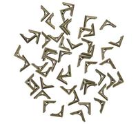 TEHAUX 50 pièces Coins de Protection Métalliques pour Carnets Coins Décoratifs Format Protection et Élégante pour Albums et Cahiers Style Vintage Raffiné