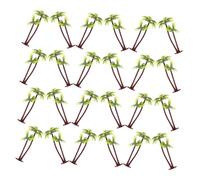 TEHAUX 50 Pièces Miniature Palm Tree Toys Plastic Coconut Tree Decorations for Aquarium Terrarium Mini Landscape Decor Indoor Tropical Scenery Model