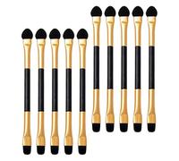 TEHAUX 50 Pinceaux à Paupières Double Tête Réutilisables Applicateur Éponge, Petit Pinceau Ombreur Plat pour Maquillage Précis des Yeux, Outil Portable pour Retouches et Estompage