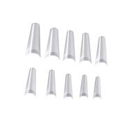 TEHAUX 500 Pièces de Faux Ongles Blancs, Accessoires de Manucure, Conseils pour Ongles, Faciles à Poser et Retirer, pour Présentation Nail Art