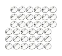 TEHAUX 50pièces Broche Ronde Vierge pour Badge Nominatif Disque de Base pour Bijoux et Accessoires Fermoir Inclus Matériel DIY