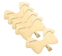 TEHAUX 5pcs Étiquettes D'identification pour Chien en Acier Inoxydable, Légères et Décoratives de Nœud, Accessoires pour Colliers de Chiens et Chats