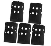 TEHAUX 5pièces Card Printer Tray PVC Support De Carte Réutilisable pour Impression De Cartes Identité Compatible avec Imprimantes Et Pratique Et