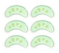 TEHAUX 6 Paires Patch Yeux Visage Réutilisable Vert en Plastique, Portable et Adapté aux Peaux Sensibles, Repos la Maison Travail