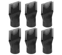 TEHAUX 6 Pièces Accessoires pour Sèche-cheveux Nozzle Noir Compatible Plupart des Marques Résistant et Facile à Nettoyer pour Usage Salon et Domicile