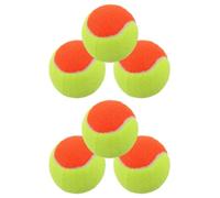 TEHAUX 6 Pièces Balle de Tennis Junior Souple en Caoutchouc Jaune | Rebond, Couleurs Visibles, Pratique au Terrain de Jeu Cours, pour Tout-petits et Garçon et Filles