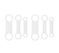TEHAUX 6 Pièces Bande Élastique en Silicone pour Médailles D'identification à Glisser pour Chiens, Blanc, Ajustable, Silencieuse, pour Collier de Chien et Animal de Compagnie
