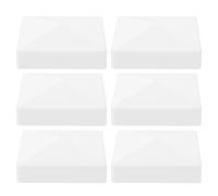 TEHAUX 6 Pièces Capuchon de Poteau en Pvc, Couverture de Poste, 3,5 Pouces, Blanc, pour Poteaux de Clôture Terrasse, Extérieur, Boîte aux Lettres, Style Américain et Européen