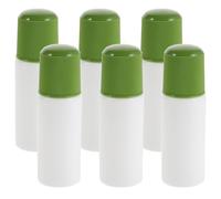 TEHAUX 6 Pièces Flacons Applicateurs à Tête Éponge pour Application Précise de Liquides, Gels et Soins Personnels 30 Ml en Plastique Bouchon Vert, Bouteilles Rechargeables Étanches pour