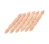 TEHAUX 6 Pièces Fuseaux en Bois Brut pour Balustrade de Terrasse et Meubles, Décoration Élégante et Solide en Bois Naturel pour Artisanat et Couloirs