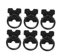 TEHAUX 6 pièces Lot de Boutons de Meuble Noirs Alliage de Zinc Poignées Anneau pour Commodes Armoires et Placards Design Élégant Facile à Installer Décoration Vintage pour Mobilier
