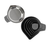 TEHAUX 6 pièces Lot de Plateaux de Pesée Inox Antirouille pour Balance Électronique Plateaux Empilables Réutilisables Adaptés Bijouterie et Cuisine Surface Lisse avec Bec Verseur pour