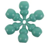 TEHAUX 6 Pièces Mini Pinceau à Lèvres Forme Gourde et Embout Rond en Silicone Vert avec Capuchon Protecteur Portable pour Maquillage Précis et Utilisation Quotidienne