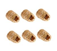 TEHAUX 6 pièces Nichoir Tissé Main en Fibre Végétale Lot de Abris Suspendus pour Oiseaux en Liberté Nid et Respirant Décoration Naturelle pour Jardin et Volière Extérieure