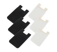 TEHAUX 6 pièces Porte-Cartes Adhésif pour Téléphone Silicone Portefeuille Fin et Léger Pochette Autocollante Compatible Smartphone Set Noirs Blancs Pratique et Multifonction pour Usage