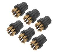 TEHAUX 6 Pièces Set de Têtes de Brosse pour Nettoyeur Vapeur Accessoires de Remplacement Multi-usages pour Nettoyage Profondeur Compatibles pour Balai Vapeur