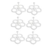 TEHAUX 6 pièces Support de Cuisson Œufs Haute Résistance Chaleur Panier Vapeur Polyvalent pour Cuisson Œufs Légumes et Fruits de Mer Support Compact pour Autocuiseur Santé