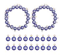 TEHAUX 60 Pièces Breloques Œil du Diable en Alliage Léger 6mm pour Fabrication de Bijoux, Pendentifs Uniques Adaptés Bracelets et Colliers pour Accessoires Créatifs