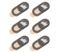 TEHAUX 6pcs Cache-caméra de Protection Vie Privée Noir en Abs Curseur Ultra-Fin pour Webcam et Appareil Photo, Design Esthétique et Discret