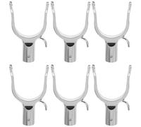 TEHAUX 6pcs Fourche de Support pour Branches d'Arbres Fruitiers en Alliage d'Aluminium Argenté, Outil de Fixation des Branches Multi-Fonctionnel pour Vignobles et Jardins Décoratifs