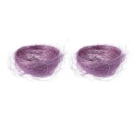 TEHAUX 6pcs Nids de Poule en Fil pour Décoration de Pâques, Ornement pour Photobooth et Bureau, Couleur Pourpre, Accessoire Festif Réaliste en Matériau Fil