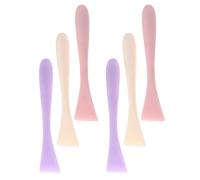 TEHAUX 6pièces Lot De Pinceaux Applicateurs Silicone Pour Masques Visage Outils De Mélange Pour Masques à Argile Et Crèmes Nettoyage Facile
